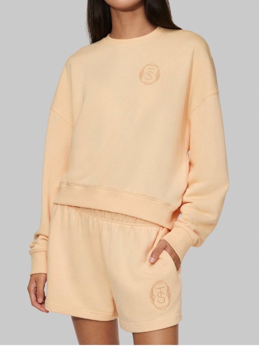 Taylor Swift Peach Cozy Sweatshirt & Shorts Set